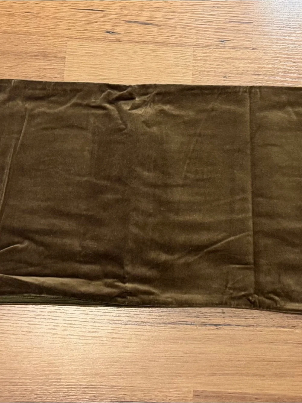 Quince Olive Green Velvet Lumbar Pillow Cover